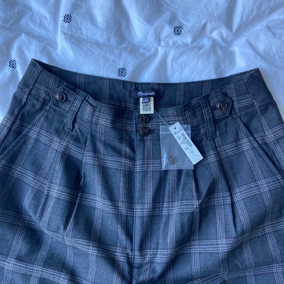 Plaid madewell Harlow wide leg pants, new with tags never worn. - Picture 3 of 5